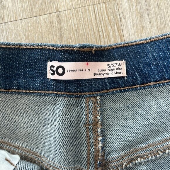Womens SO Jean Shorts Super High Rise 90s Boyfriend - 5/27W - Picture 5 of 5